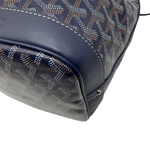 GOYARD NAVY BLUE GOYARDINE PETIT FLOT BUCKET BAG PM - Picture 9 of 14